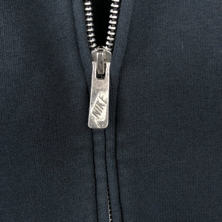 Nike Sweat Full Zip Hoodie, Men's M Size cotton navy blue type Vintage Second Hand