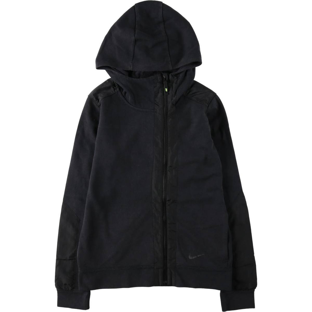 Nike Sweat Full Zip Hoodie, Women's Size M cotton black type Vintage Second Hand