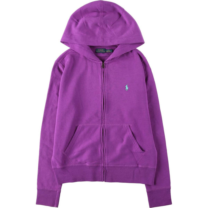 Ralph Lauren POLO RALPH LAUREN full-zip sweatshirt hoodie, women's size L cotton purple type Vintage Second Hand