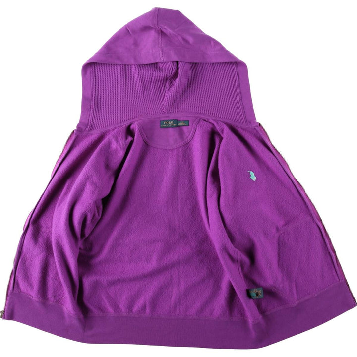 Ralph Lauren POLO RALPH LAUREN full-zip sweatshirt hoodie, women's size L cotton purple type Vintage Second Hand