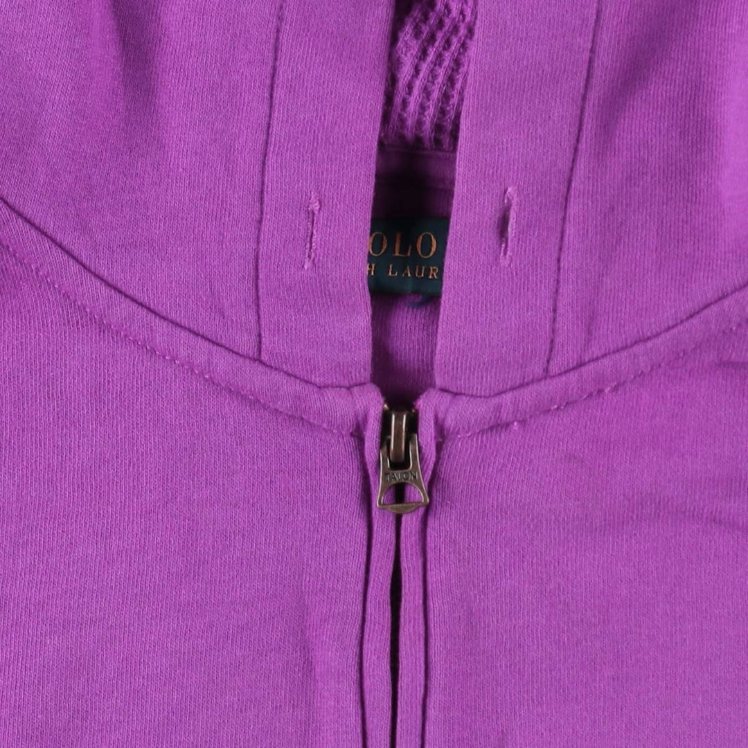 Ralph Lauren POLO RALPH LAUREN full-zip sweatshirt hoodie, women's size L cotton purple type Vintage Second Hand