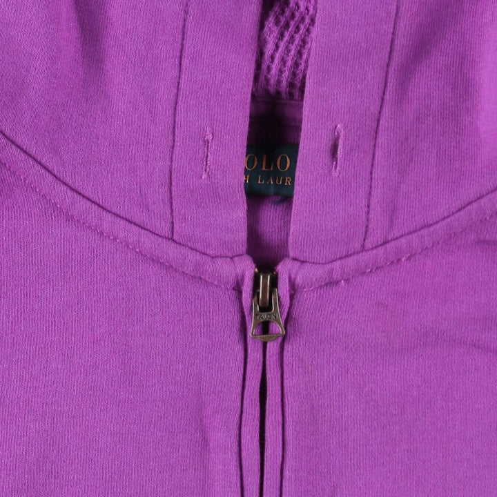 Ralph Lauren POLO RALPH LAUREN full-zip sweatshirt hoodie, women's size L cotton purple type Vintage Second Hand