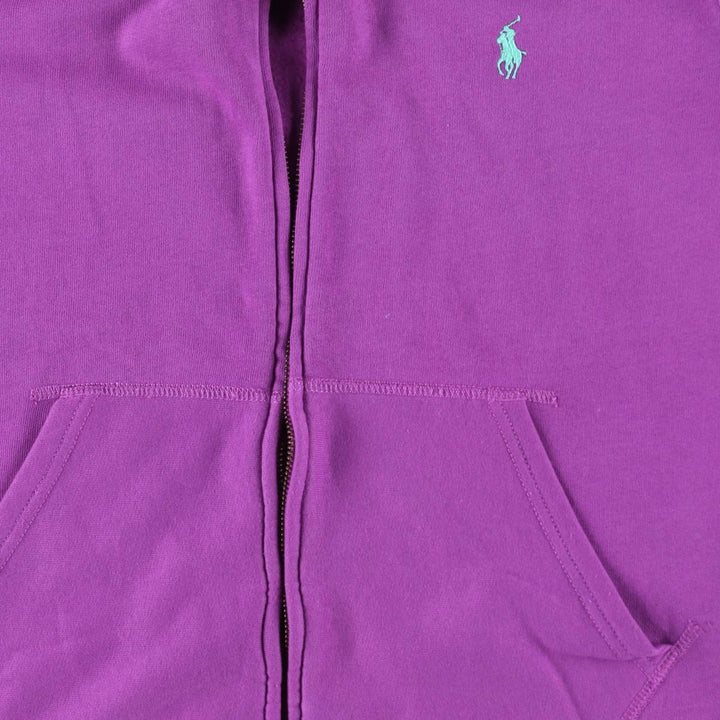 Ralph Lauren POLO RALPH LAUREN full-zip sweatshirt hoodie, women's size L cotton purple type Vintage Second Hand