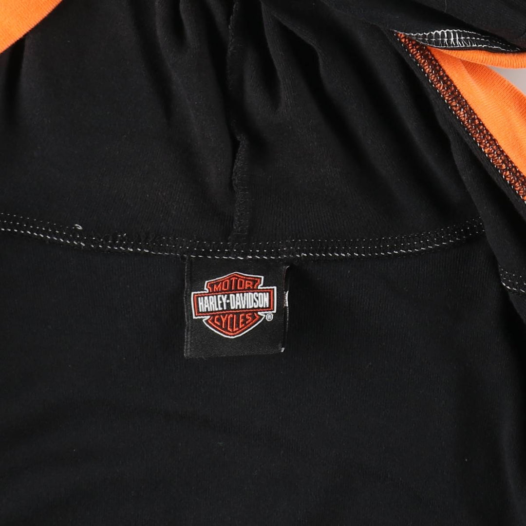 2000'S Harley-Davidson Sweat Full-Zip Hoodie, Women's Size S (approx.) cotton black type Vintage Second Hand