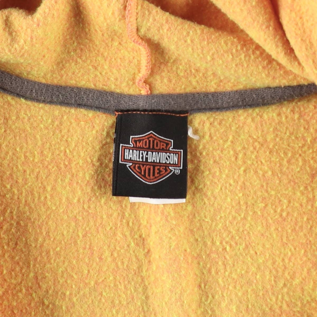 Harley-Davidson Rhinestone Full-Zip Hoodie, Women's, Size L cotton orange type Vintage Second Hand
