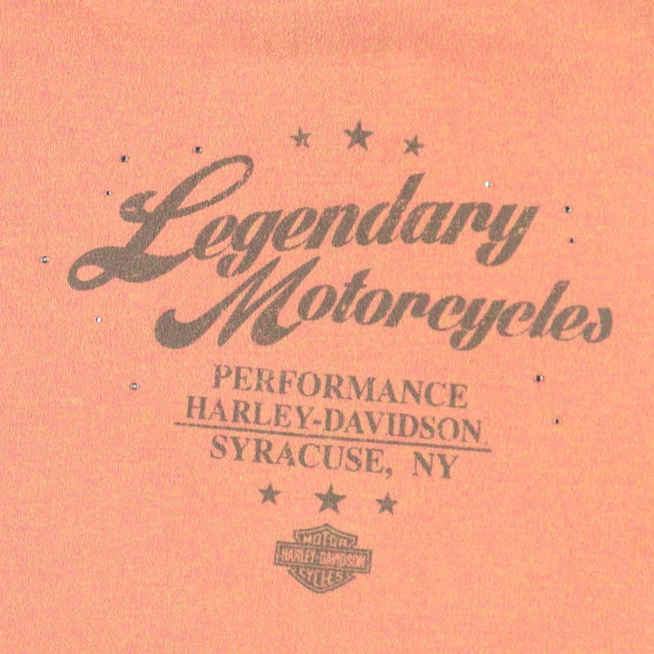 Harley-Davidson Rhinestone Full-Zip Hoodie, Women's, Size L cotton orange type Vintage Second Hand