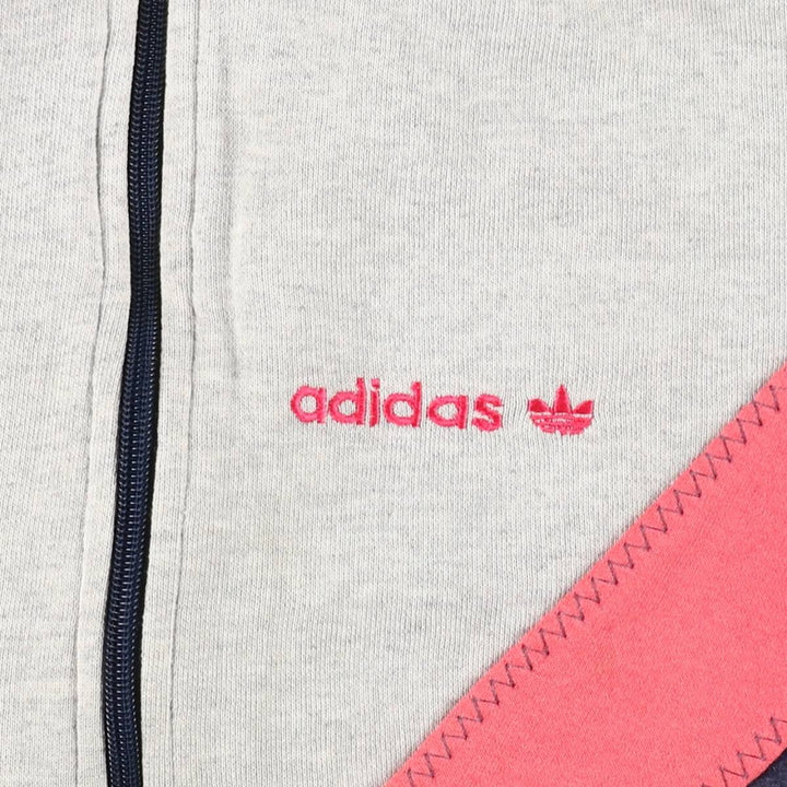 Vintage 70s-80'S Adidas VENTEX ATP Full-Zip Sweatshirt (Women's Size L equivalent) polyester gray type Vintage Second Hand