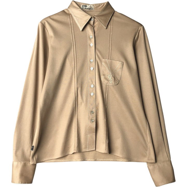 Arma long-sleeved boxy shirt, women's size M equivalent, vintage. unclear Beige type Vintage Second Hand