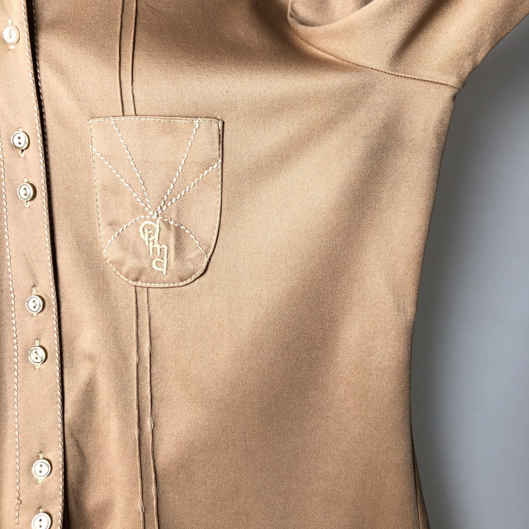 Arma long-sleeved boxy shirt, women's size M equivalent, vintage. unclear Beige type Vintage Second Hand