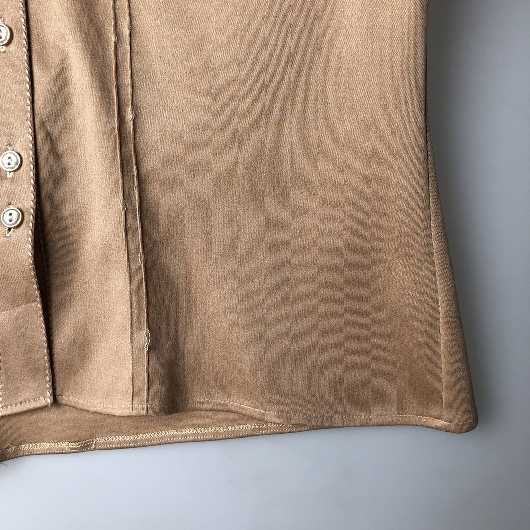 Arma long-sleeved boxy shirt, women's size M equivalent, vintage. unclear Beige type Vintage Second Hand