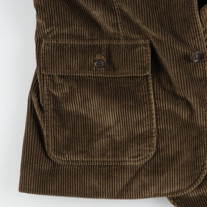Ralph Lauren POLO SPORTSWOMAN Corduroy Tailored Jacket, Made in Italy, Women's Size M (approx.) cotton brown type Vintage Second Hand
