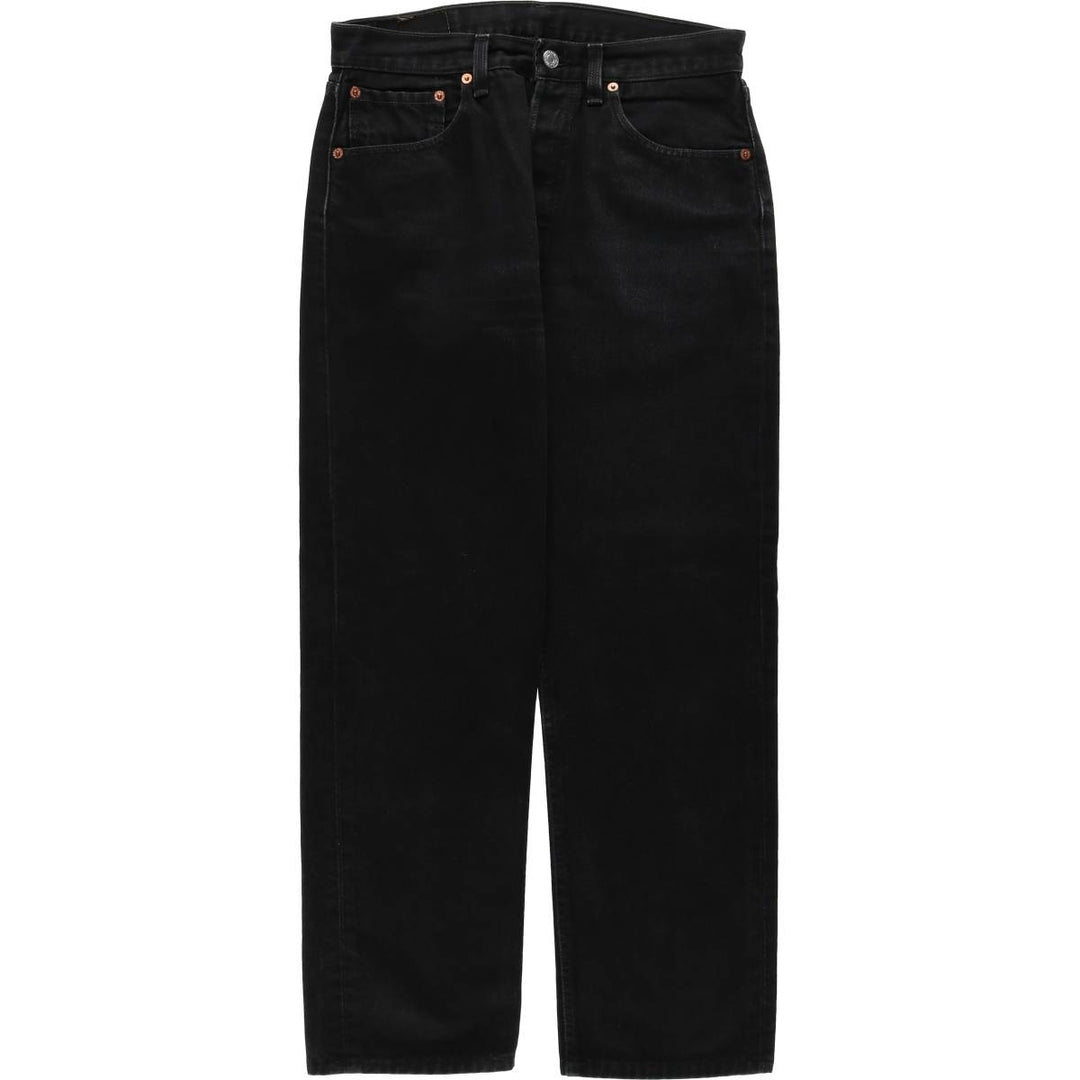1990'S Levi's 6501-0660 Black Denim Straight Leg Jeans, Made in USA, Women's XL (equivalent to W31), Vintage. cotton black type Vintage Second Hand