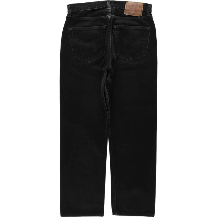 1990'S Levi's 6501-0660 Black Denim Straight Leg Jeans, Made in USA, Women's XL (equivalent to W31), Vintage. cotton black type Vintage Second Hand