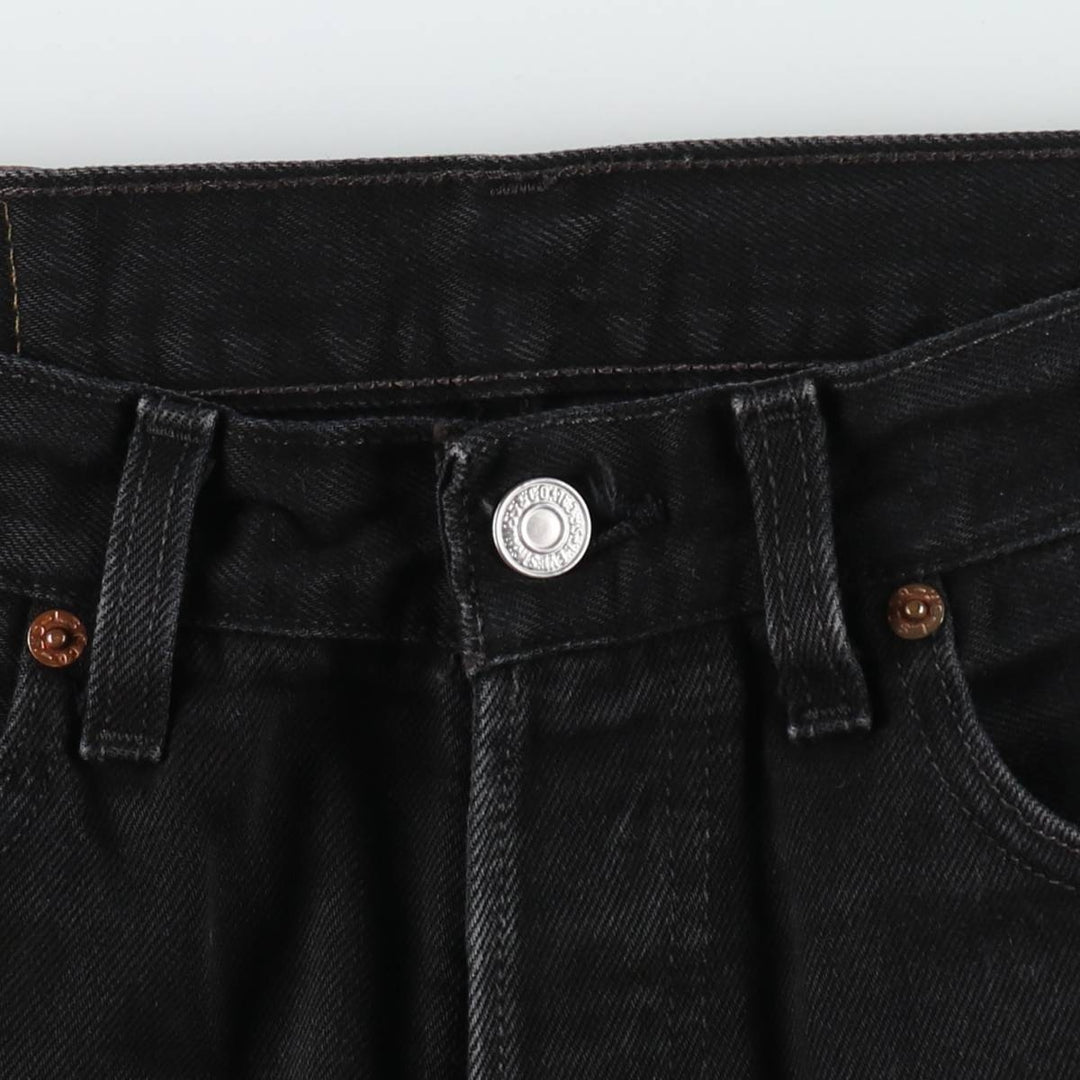 1990'S Levi's 6501-0660 Black Denim Straight Leg Jeans, Made in USA, Women's XL (equivalent to W31), Vintage. cotton black type Vintage Second Hand