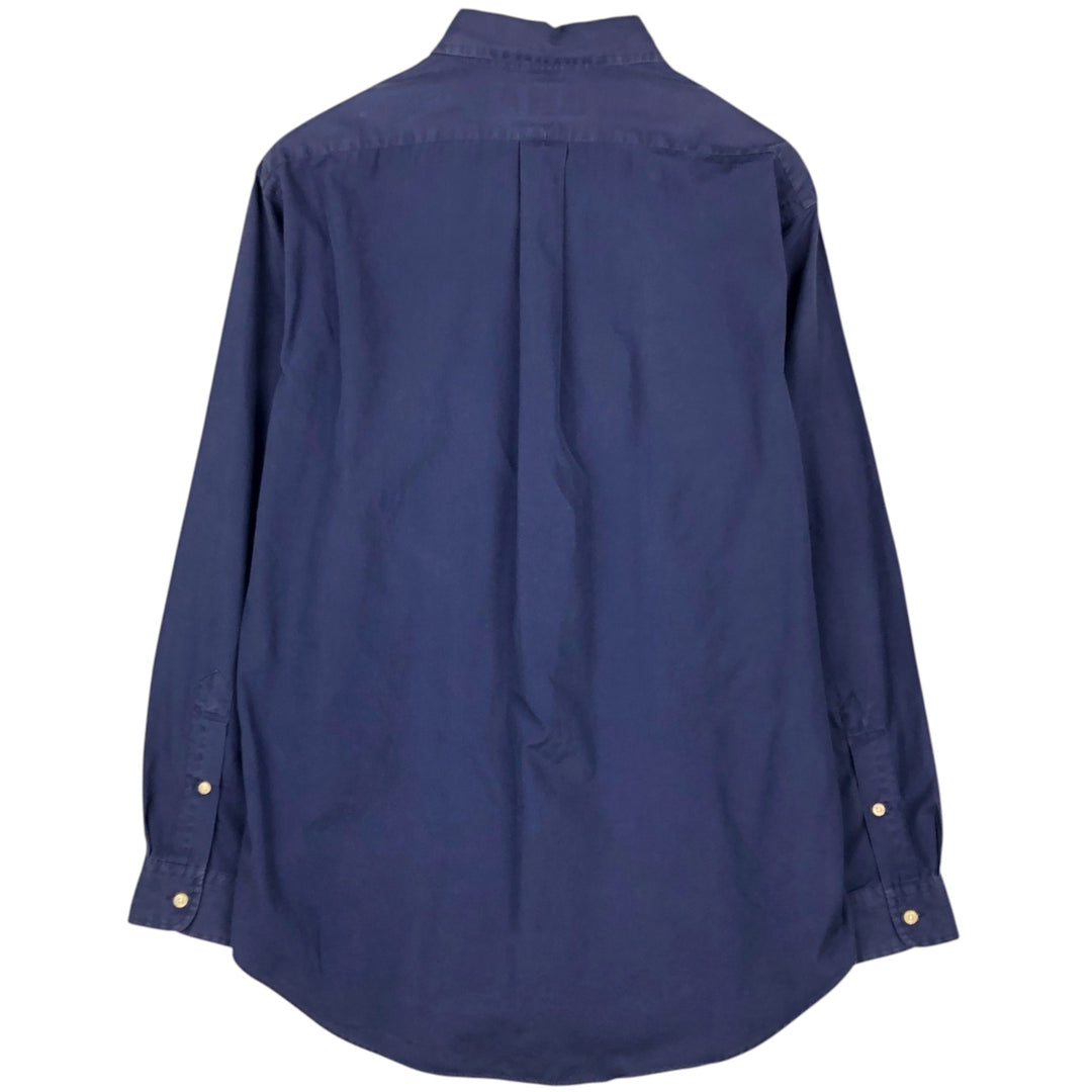 Ralph Lauren Classic Fit long sleeve button down shirt, men's size M cotton navy blue type Vintage Second Hand
