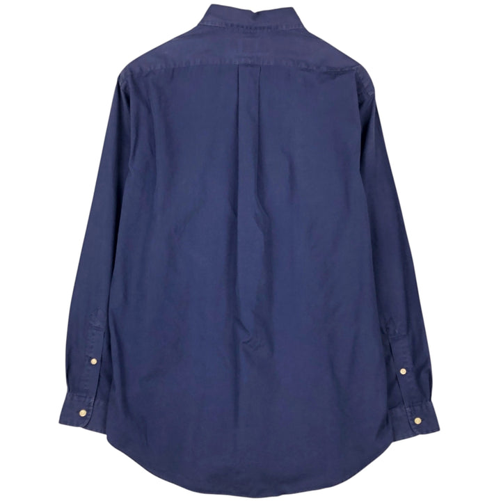 Ralph Lauren Classic Fit long sleeve button down shirt, men's size M cotton navy blue type Vintage Second Hand