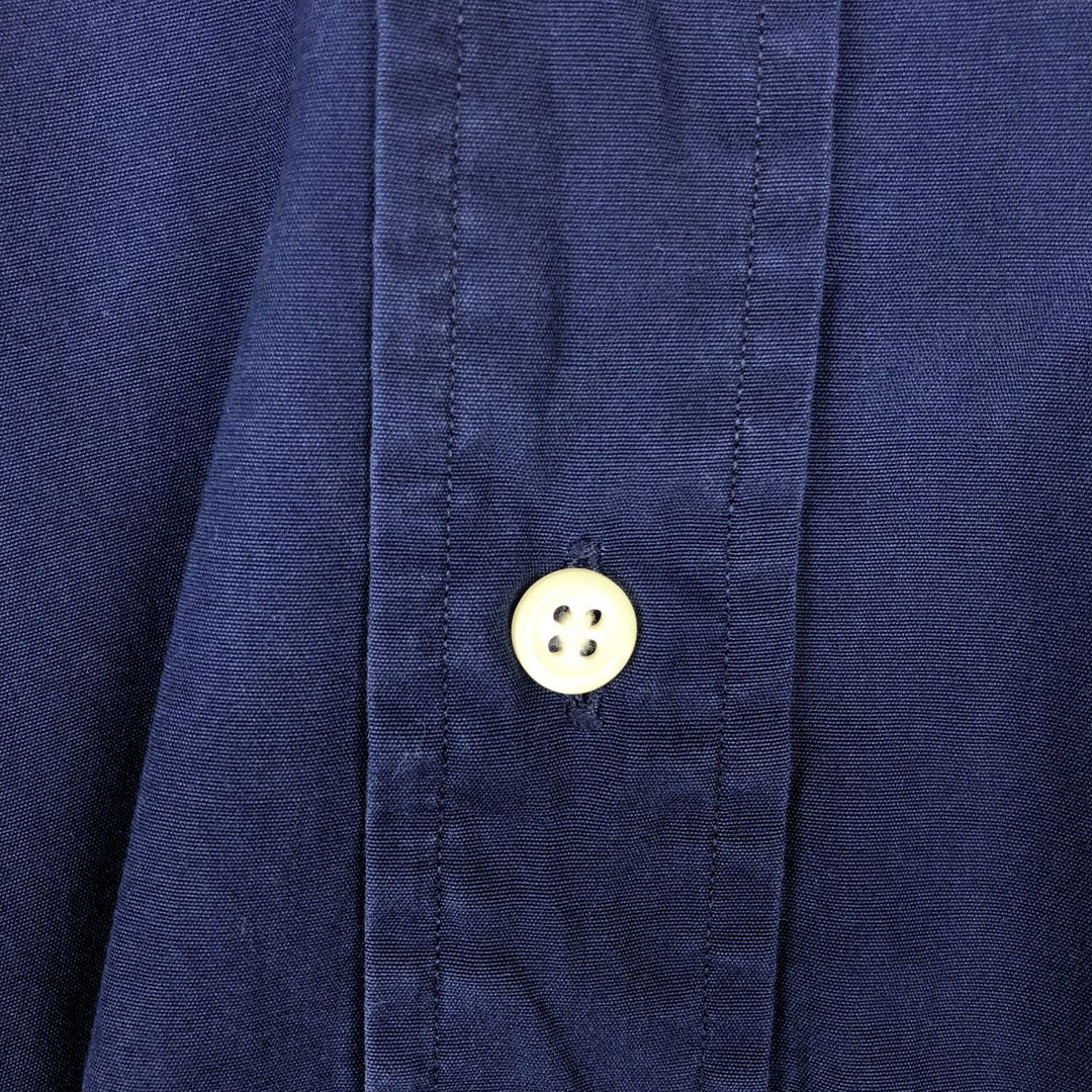 Ralph Lauren Classic Fit long sleeve button down shirt, men's size M cotton navy blue type Vintage Second Hand
