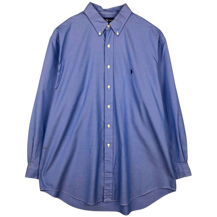 Ralph Lauren Classic Fit Long Sleeve Button Down Shirt Men's XL cotton blue type Vintage Second Hand