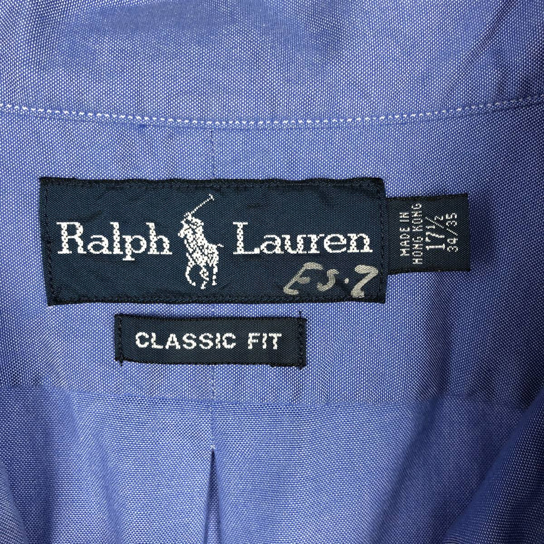 Ralph Lauren Classic Fit Long Sleeve Button Down Shirt Men's XL cotton blue type Vintage Second Hand
