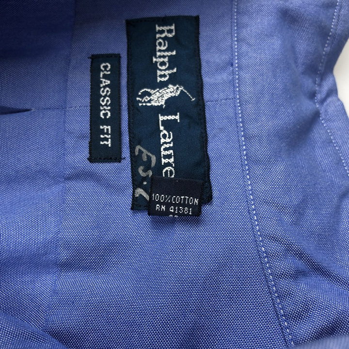 Ralph Lauren Classic Fit Long Sleeve Button Down Shirt Men's XL cotton blue type Vintage Second Hand