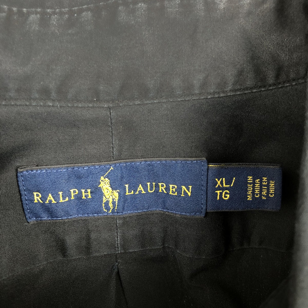 Ralph Lauren long sleeve button down shirt, men's XL size cotton black type Vintage Second Hand