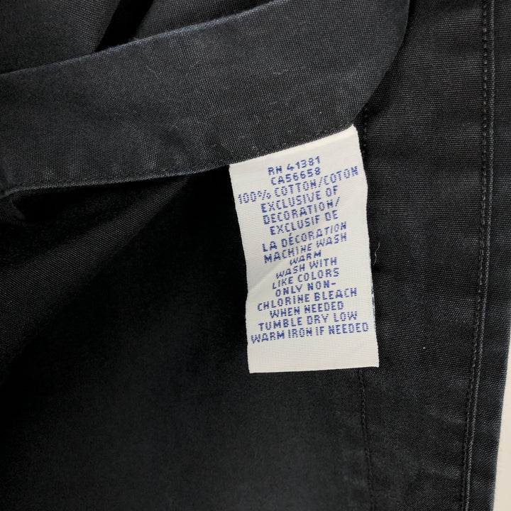 Ralph Lauren long sleeve button down shirt, men's XL size cotton black type Vintage Second Hand