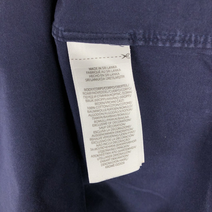 Ralph Lauren long sleeve button down shirt, men's size L cotton navy blue type Vintage Second Hand