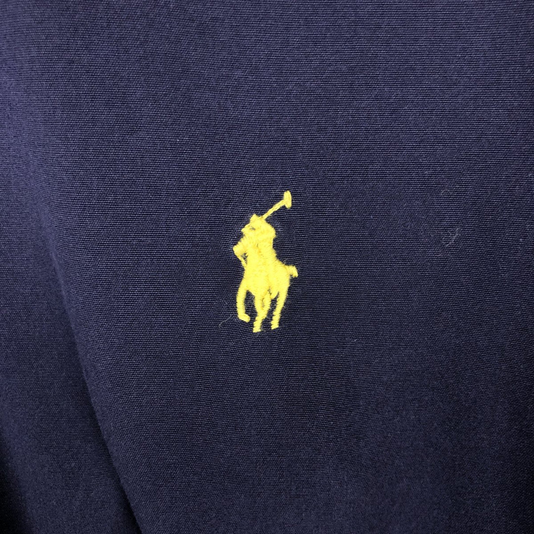 Ralph Lauren long sleeve button down shirt, men's size L cotton navy blue type Vintage Second Hand