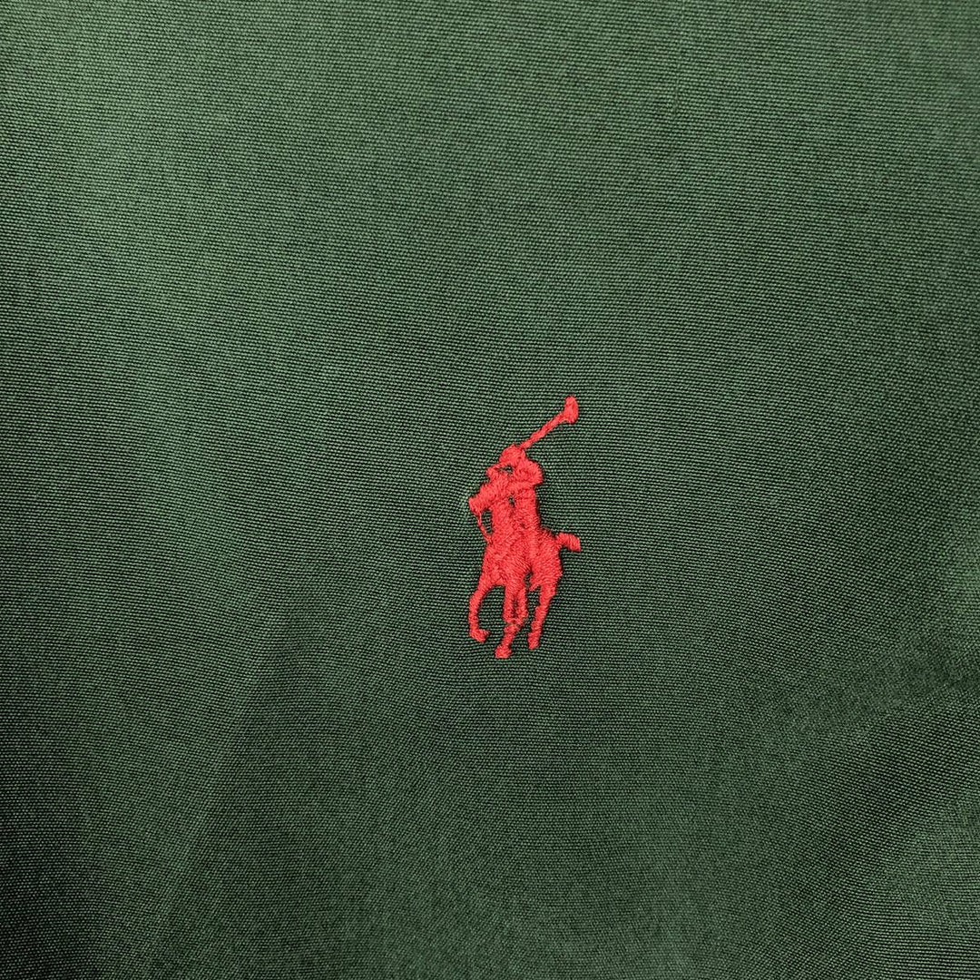 Ralph Lauren Classic Fit long sleeve button down shirt, men's size M cotton dark green Vintage Second Hand