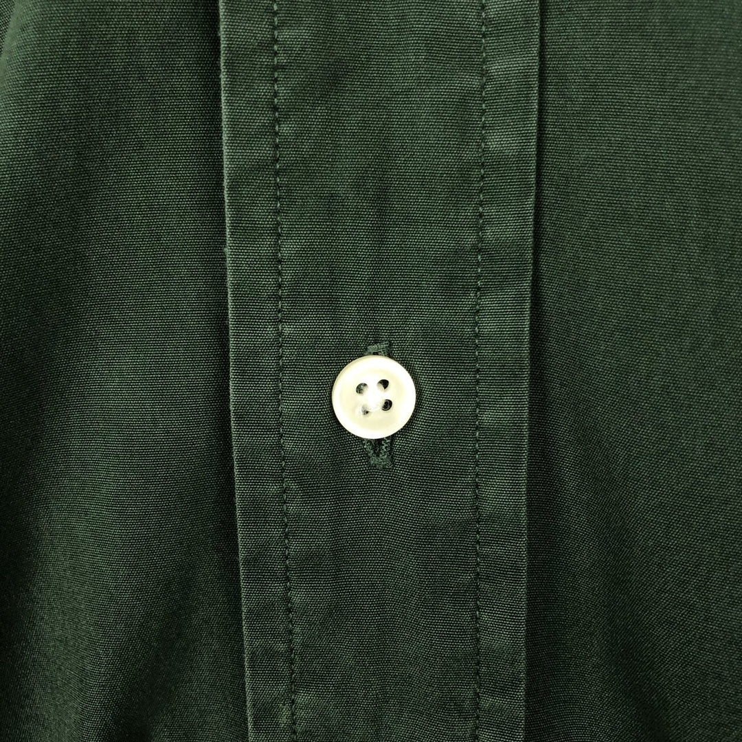 Ralph Lauren Classic Fit long sleeve button down shirt, men's size M cotton dark green Vintage Second Hand