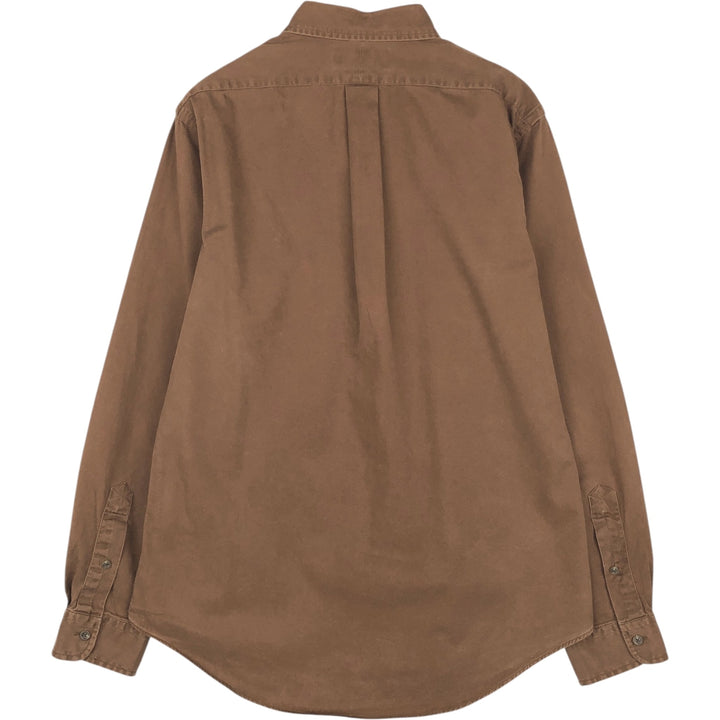 Ralph Lauren CUSTOM FIT long sleeve button down shirt, men's size M cotton brown type Vintage Second Hand