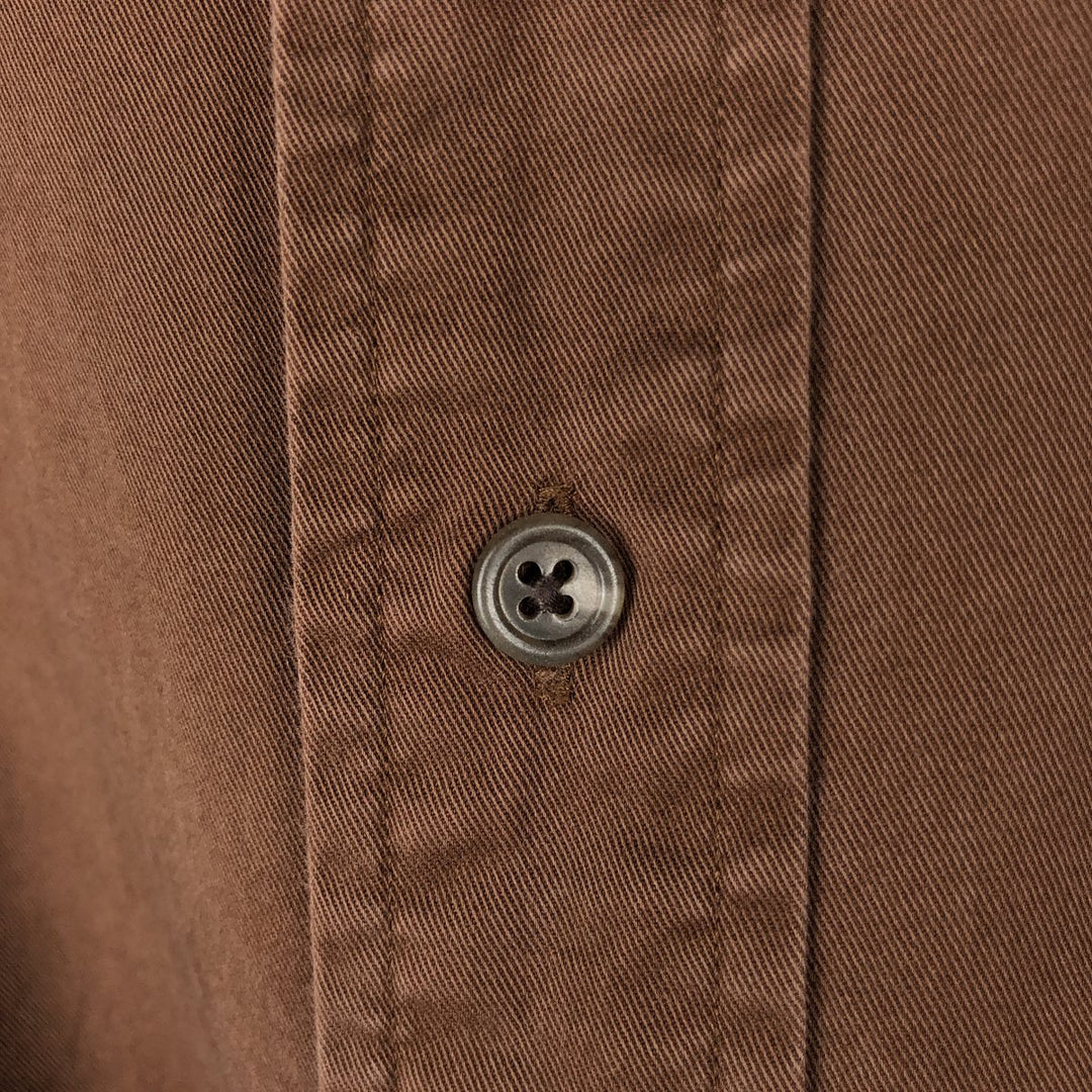 Ralph Lauren CUSTOM FIT long sleeve button down shirt, men's size M cotton brown type Vintage Second Hand