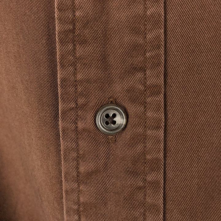 Ralph Lauren CUSTOM FIT long sleeve button down shirt, men's size M cotton brown type Vintage Second Hand
