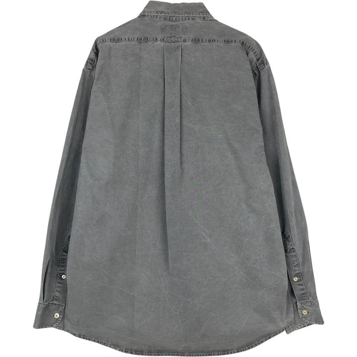 Ralph Lauren long sleeve button down shirt, men's XL size cotton gray type Vintage Second Hand
