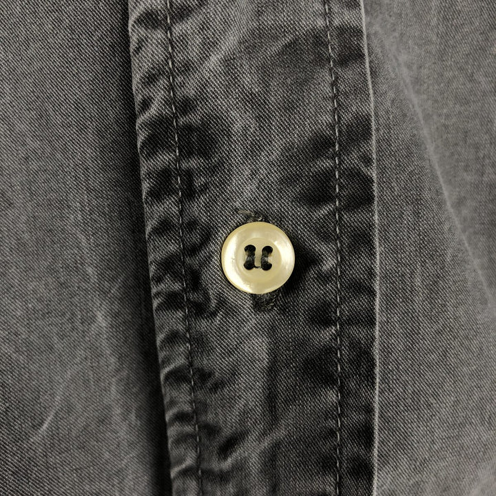 Ralph Lauren long sleeve button down shirt, men's XL size cotton gray type Vintage Second Hand