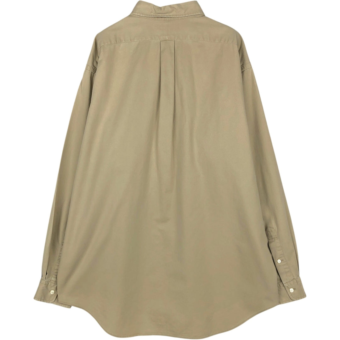 Ralph Lauren long sleeve button down shirt, men's XL size cotton Beige type Vintage Second Hand