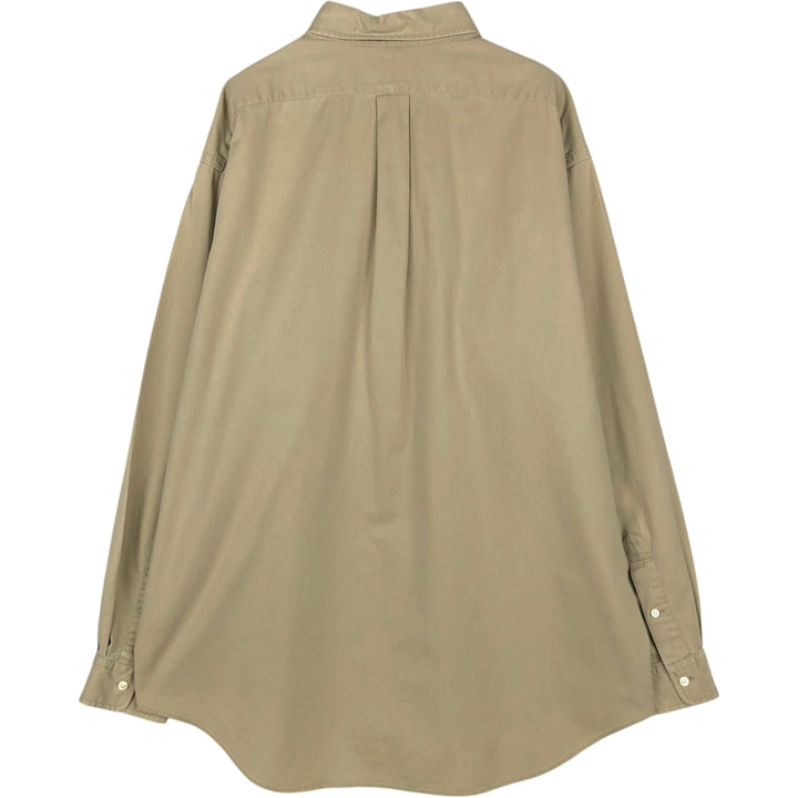 Ralph Lauren long sleeve button down shirt, men's XL size cotton Beige type Vintage Second Hand