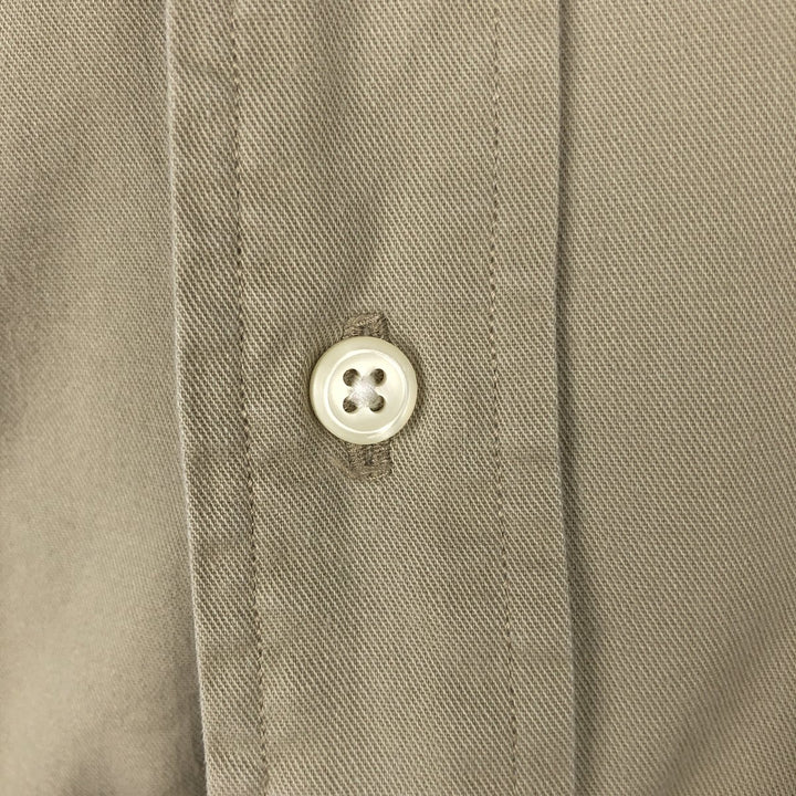 Ralph Lauren long sleeve button down shirt, men's XL size cotton Beige type Vintage Second Hand
