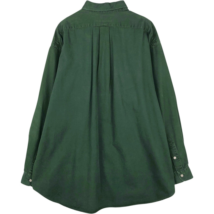 Ralph Lauren BLAKE long sleeve button down shirt, men's size XXL cotton Green type dark green Vintage Second Hand
