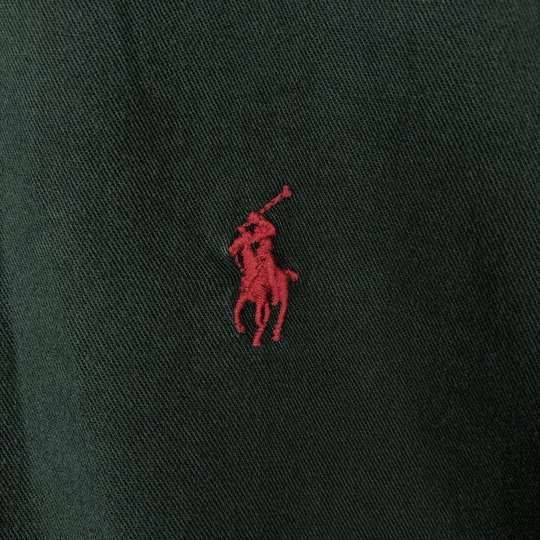 Ralph Lauren BLAKE long sleeve button down shirt, men's size XXL cotton Green type dark green Vintage Second Hand