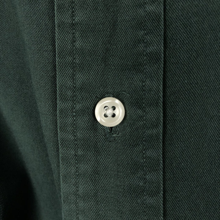 Ralph Lauren BLAKE long sleeve button down shirt, men's size XXL cotton Green type dark green Vintage Second Hand