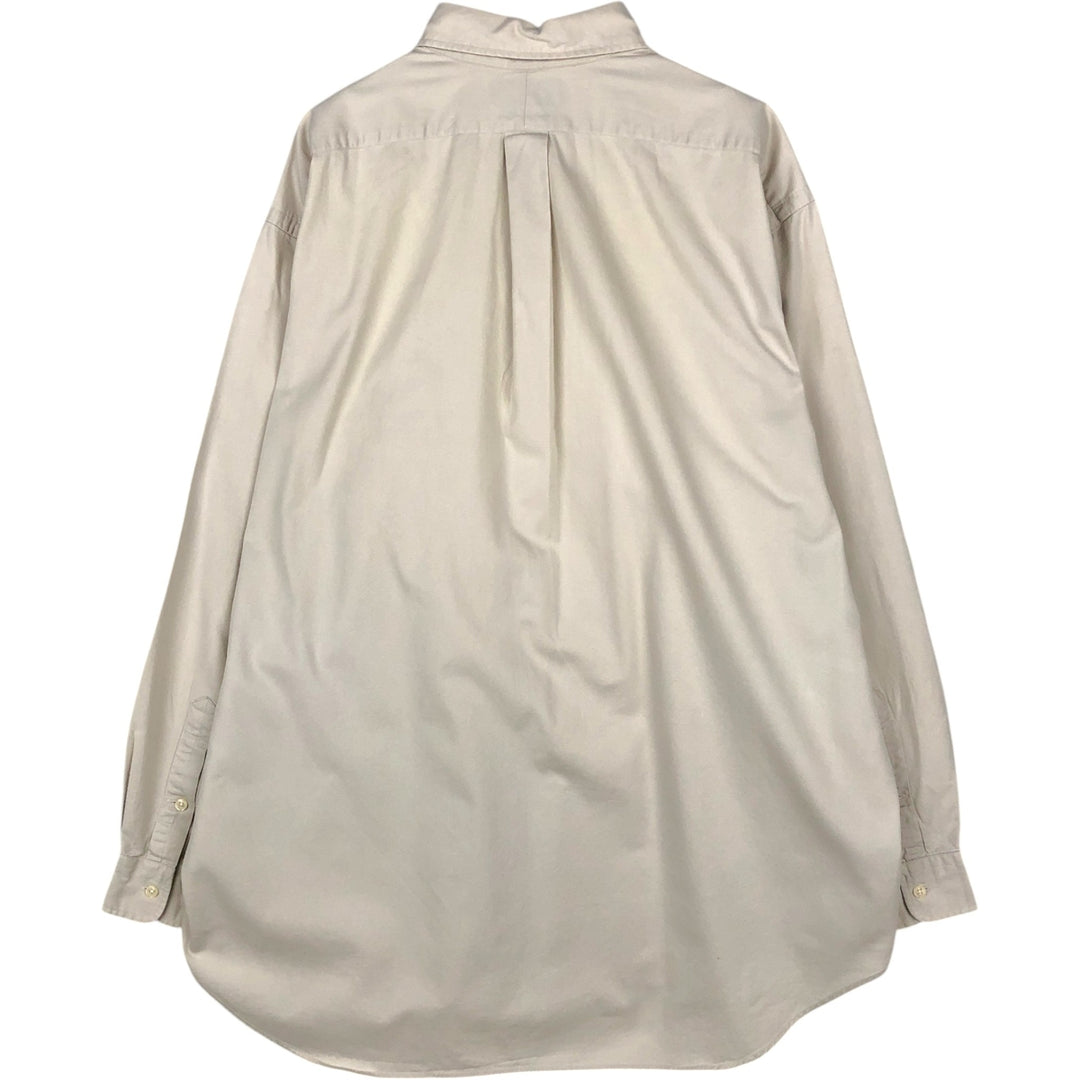 Ralph Lauren BLAKE long sleeve button down shirt, men's XL size cotton Beige type Vintage Second Hand
