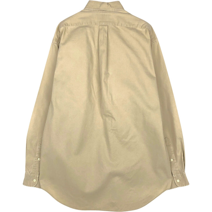 Ralph Lauren BLAIRE long sleeve button down shirt, men's size M cotton Beige type Vintage Second Hand