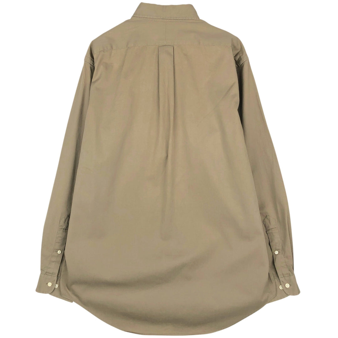 Ralph Lauren YARMOUTH long sleeve button down shirt, men's size M cotton Khaki type Vintage Second Hand
