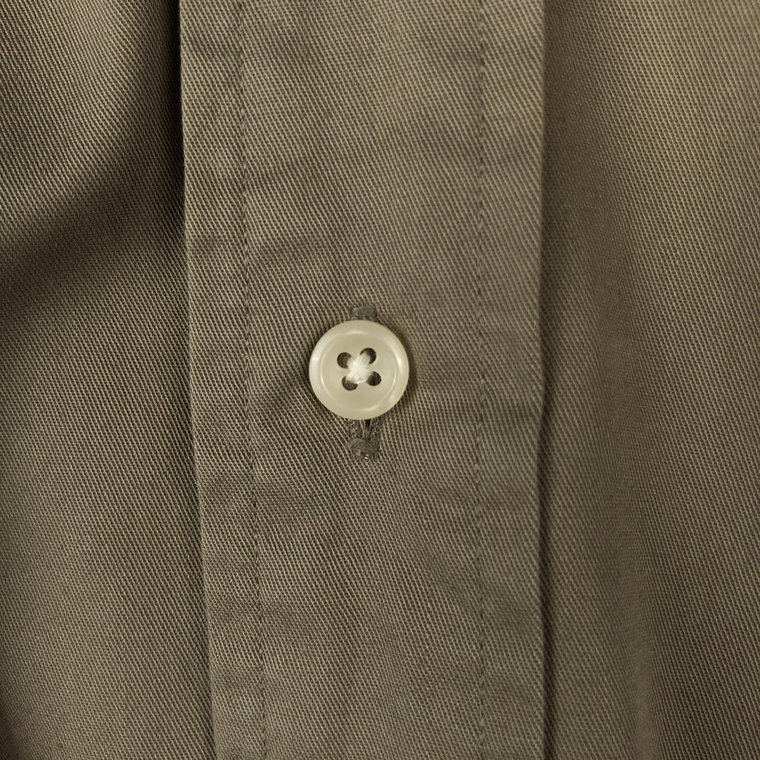 Ralph Lauren YARMOUTH long sleeve button down shirt, men's size M cotton Khaki type Vintage Second Hand
