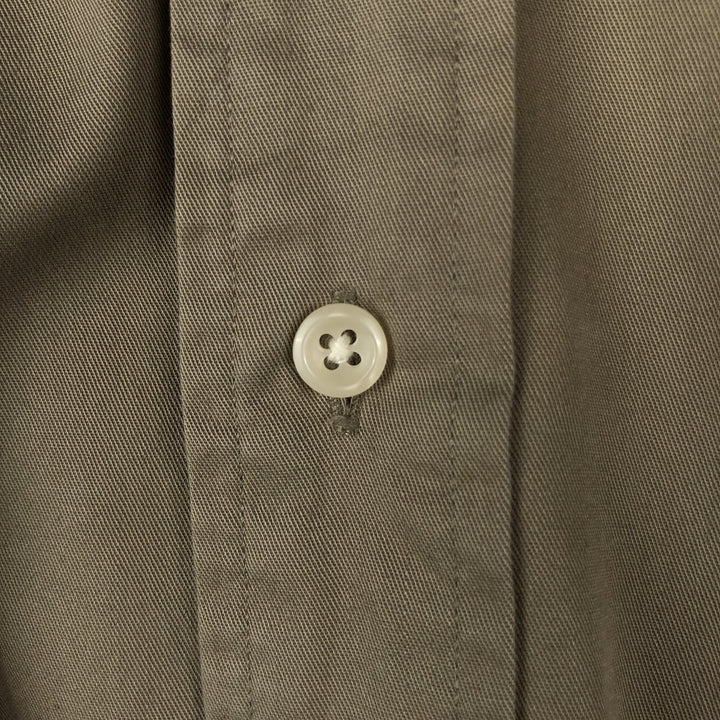 Ralph Lauren YARMOUTH long sleeve button down shirt, men's size M cotton Khaki type Vintage Second Hand