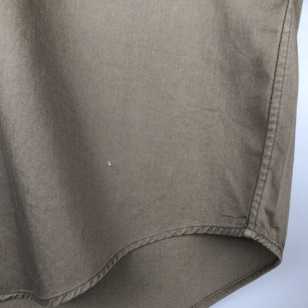 Ralph Lauren YARMOUTH long sleeve button down shirt, men's size M cotton Khaki type Vintage Second Hand