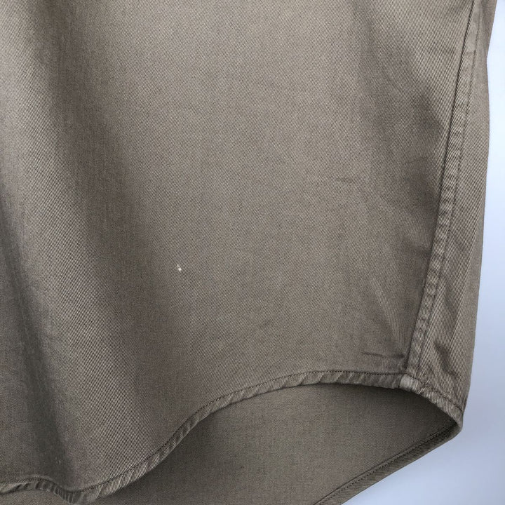 Ralph Lauren YARMOUTH long sleeve button down shirt, men's size M cotton Khaki type Vintage Second Hand