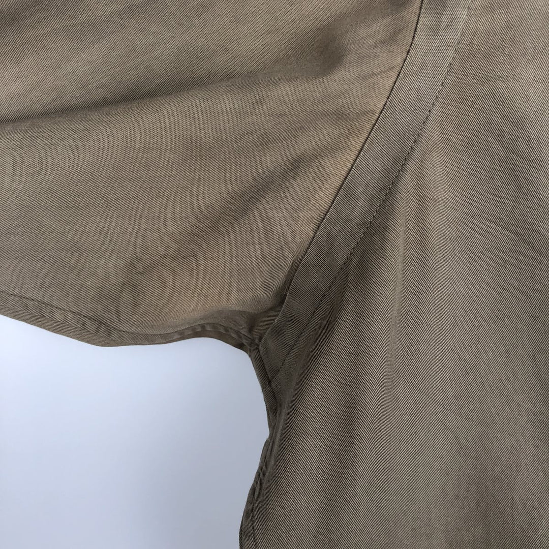 Ralph Lauren YARMOUTH long sleeve button down shirt, men's size M cotton Khaki type Vintage Second Hand