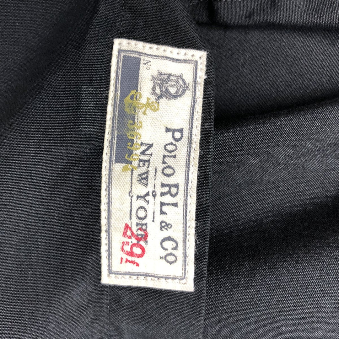 Ralph Lauren POLO by Ralph Lauren long sleeve cotton shirt, men's XL size cotton black type Vintage Second Hand